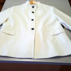 Ivory Peplum Winter Coat